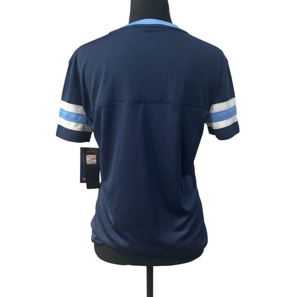 NWT! Fanatics Tennessee Titans Navy Lace-Up Rhinestone Bling T-Shirt - Size XS - Picture 5 of 6